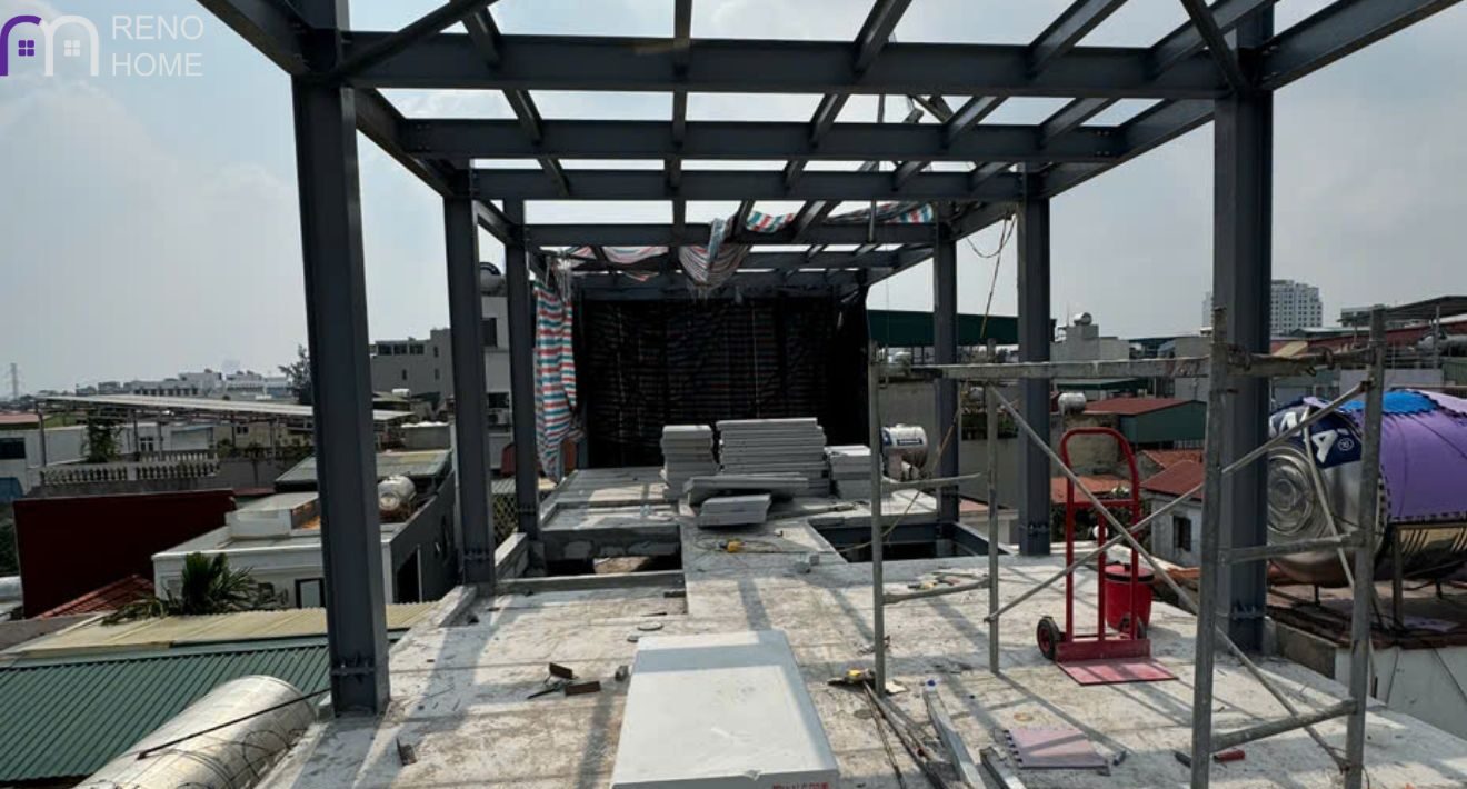 nhà khung thép cho thuê